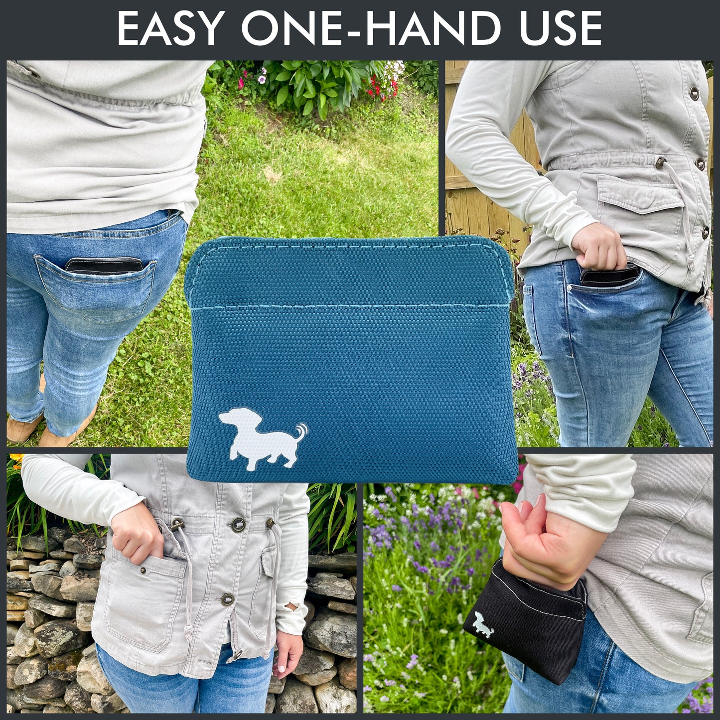 Swaggly Dog Treat Pouch - Treat Pouches For Pet Training - Extra Small - Turquoise